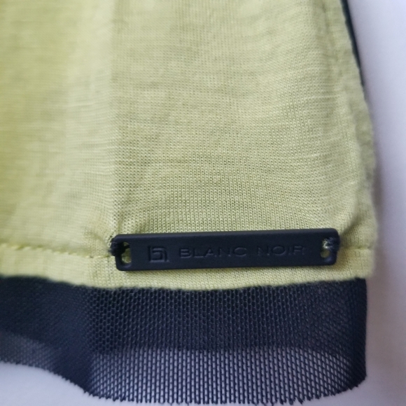 Blanc Noir womens yellow & black tank top - Picture 6 of 11